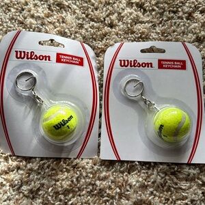 Tennis ball key chain key ring